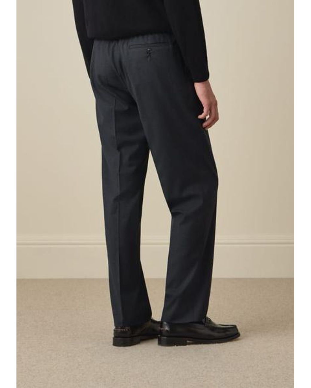 Paul Smith Blue Shadow Check Wool Trousers for men