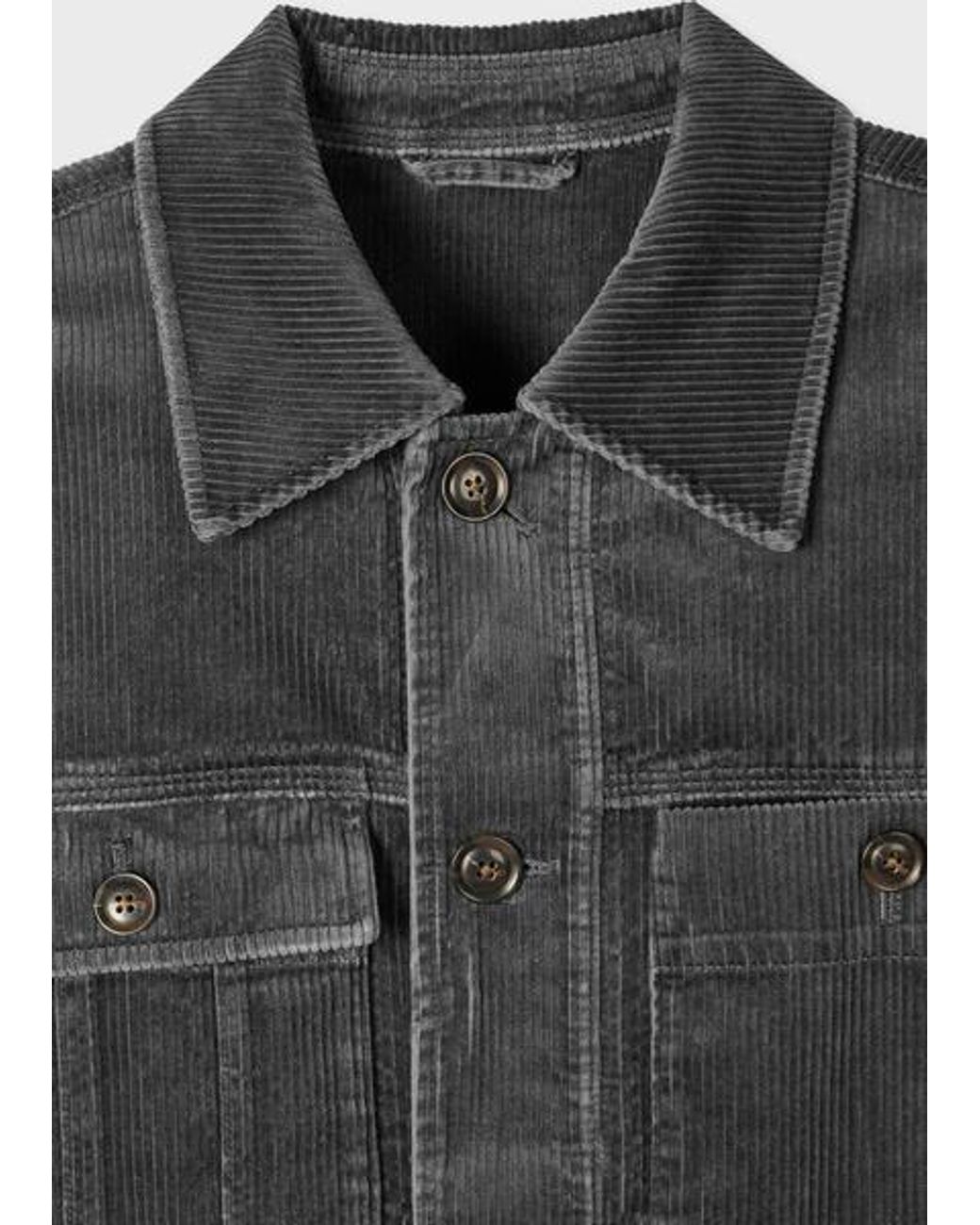 Paul Smith Black Corduroy Utility Jacket for men