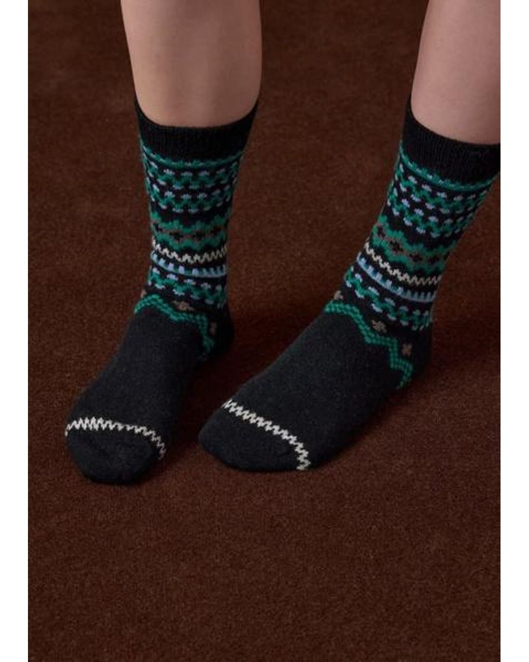 Paul Smith Black Wool-Blend Fair Isle Socks