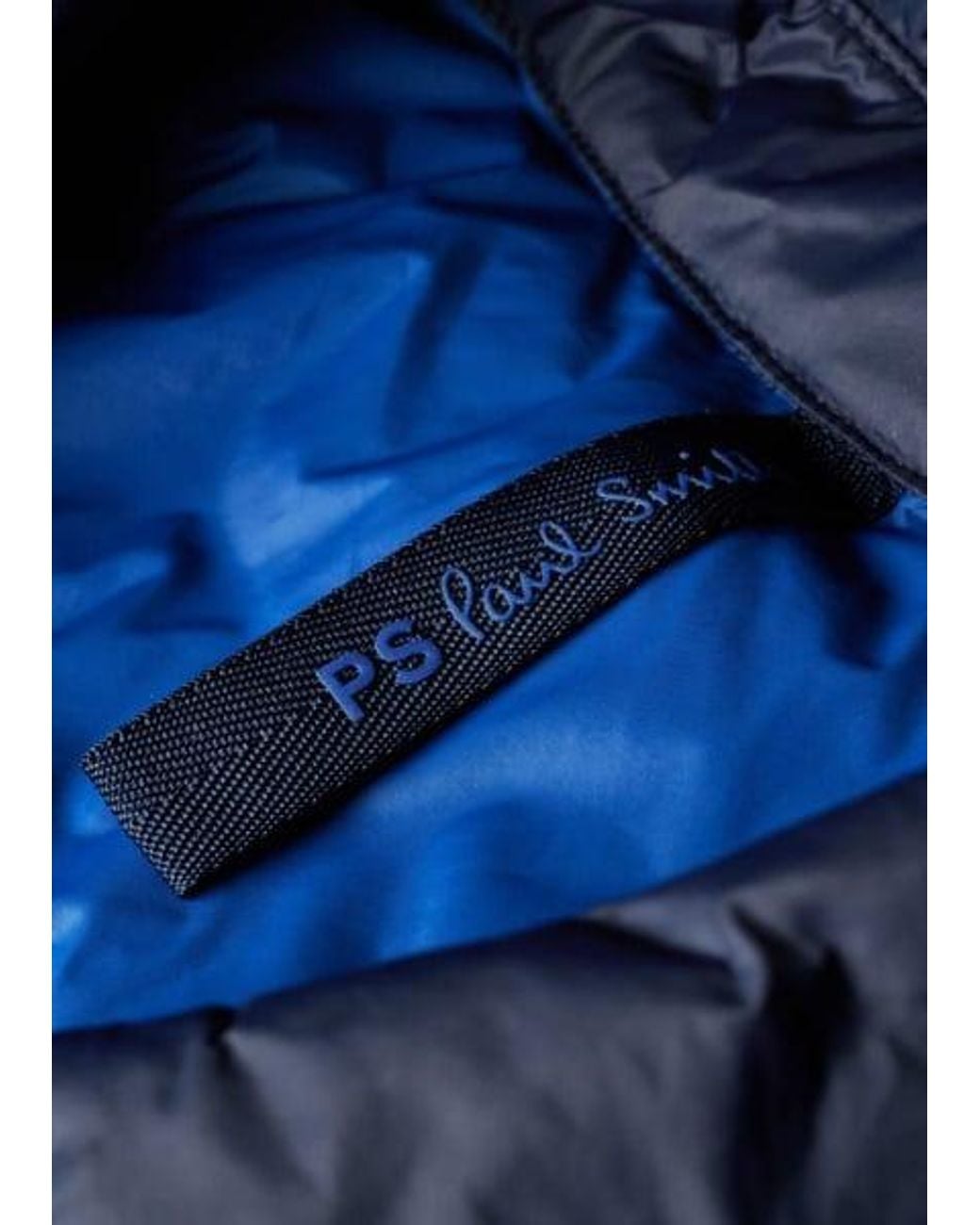 Paul Smith Blue Packable Quilted Nylon Shirt Jacket for men