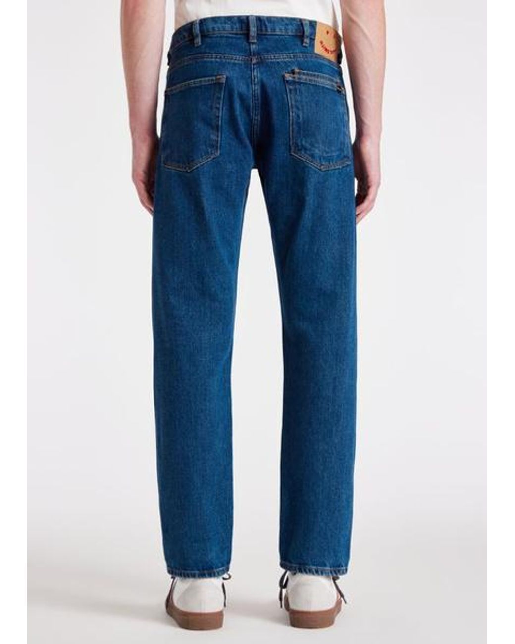Paul Smith Blue Standard-Fit Mid-Wash 'Organic Authentic Twill' Jeans for men