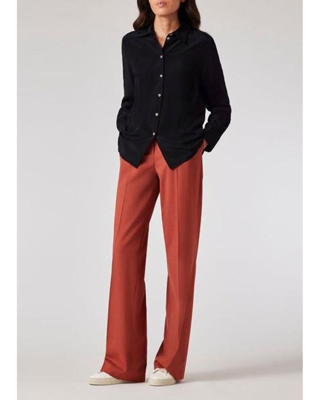 Paul Smith Black Silk-Blend Blouse