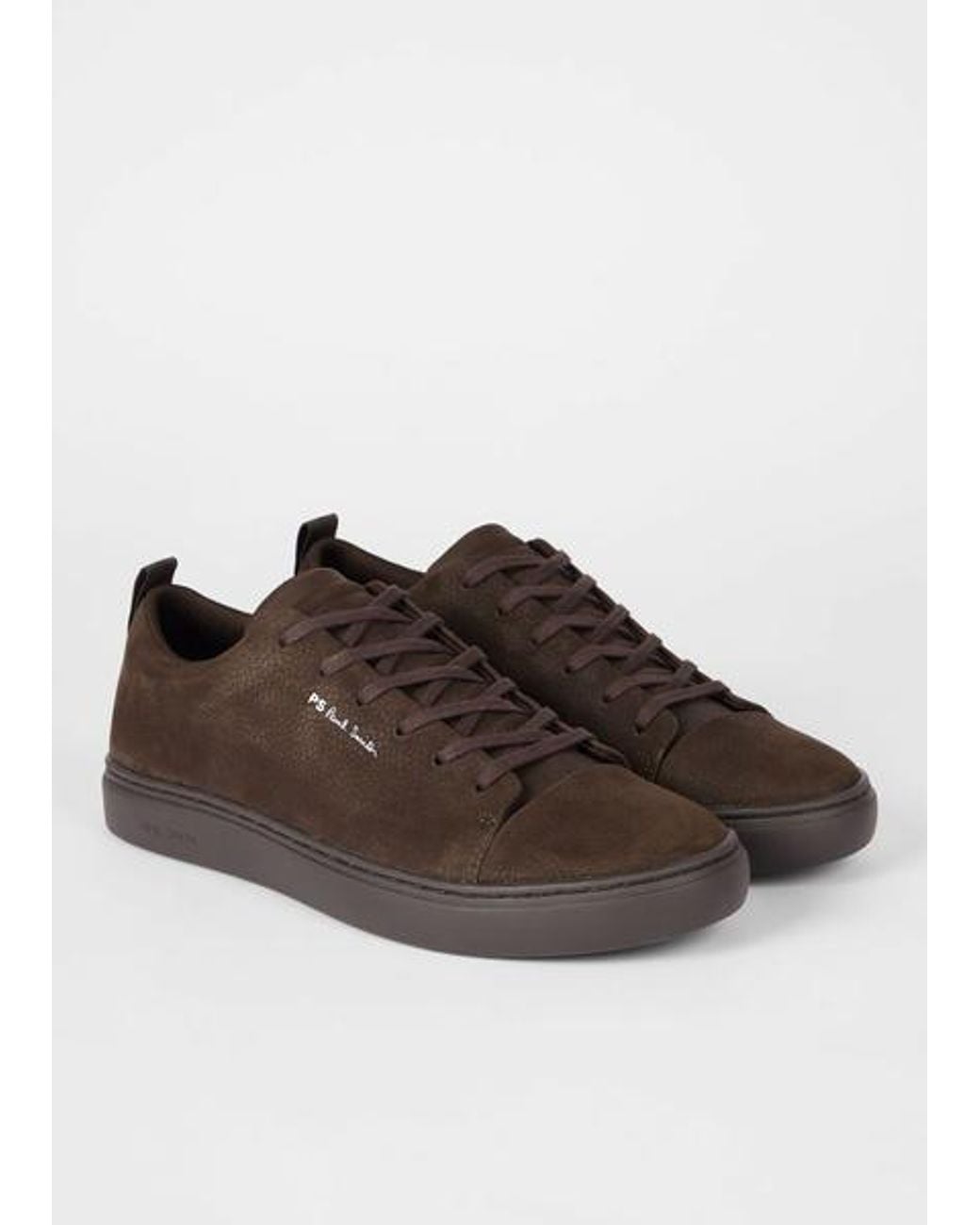 Paul Smith Brown Lee Logo Suede Trainers for men