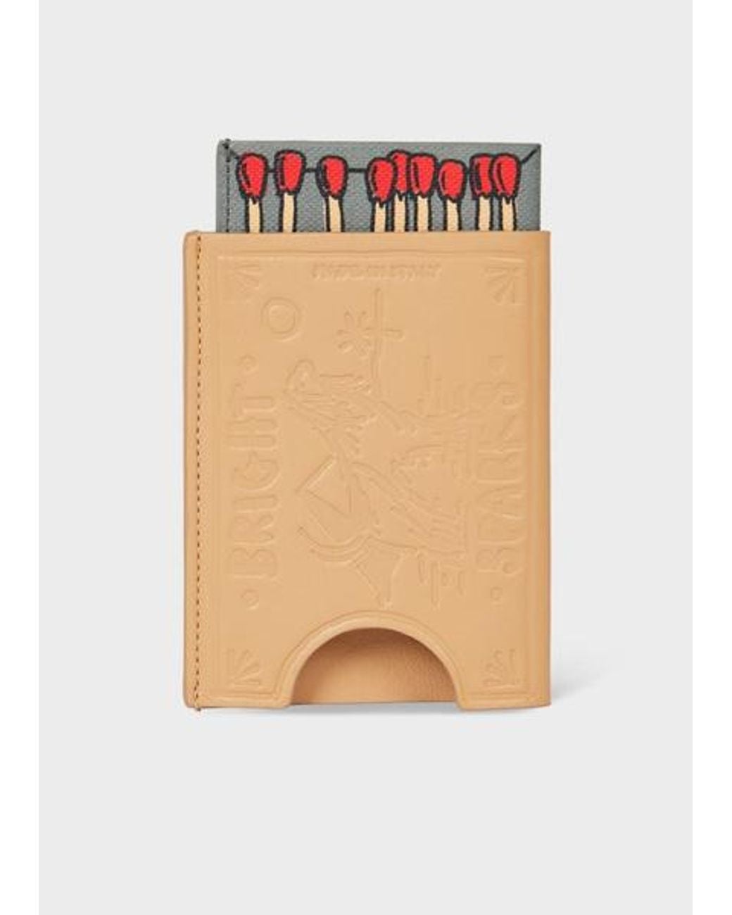 Paul Smith White Leather 'Match Box' Card Holder