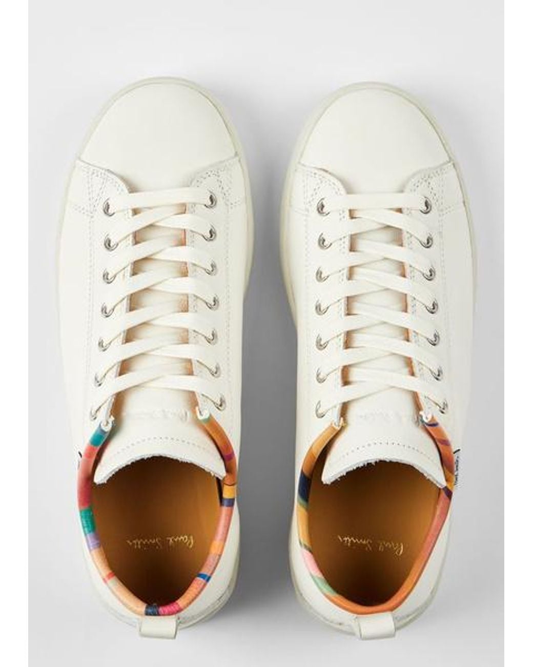 Paul Smith White 'Dusky Swirl' Trim 'Miyata' Trainers