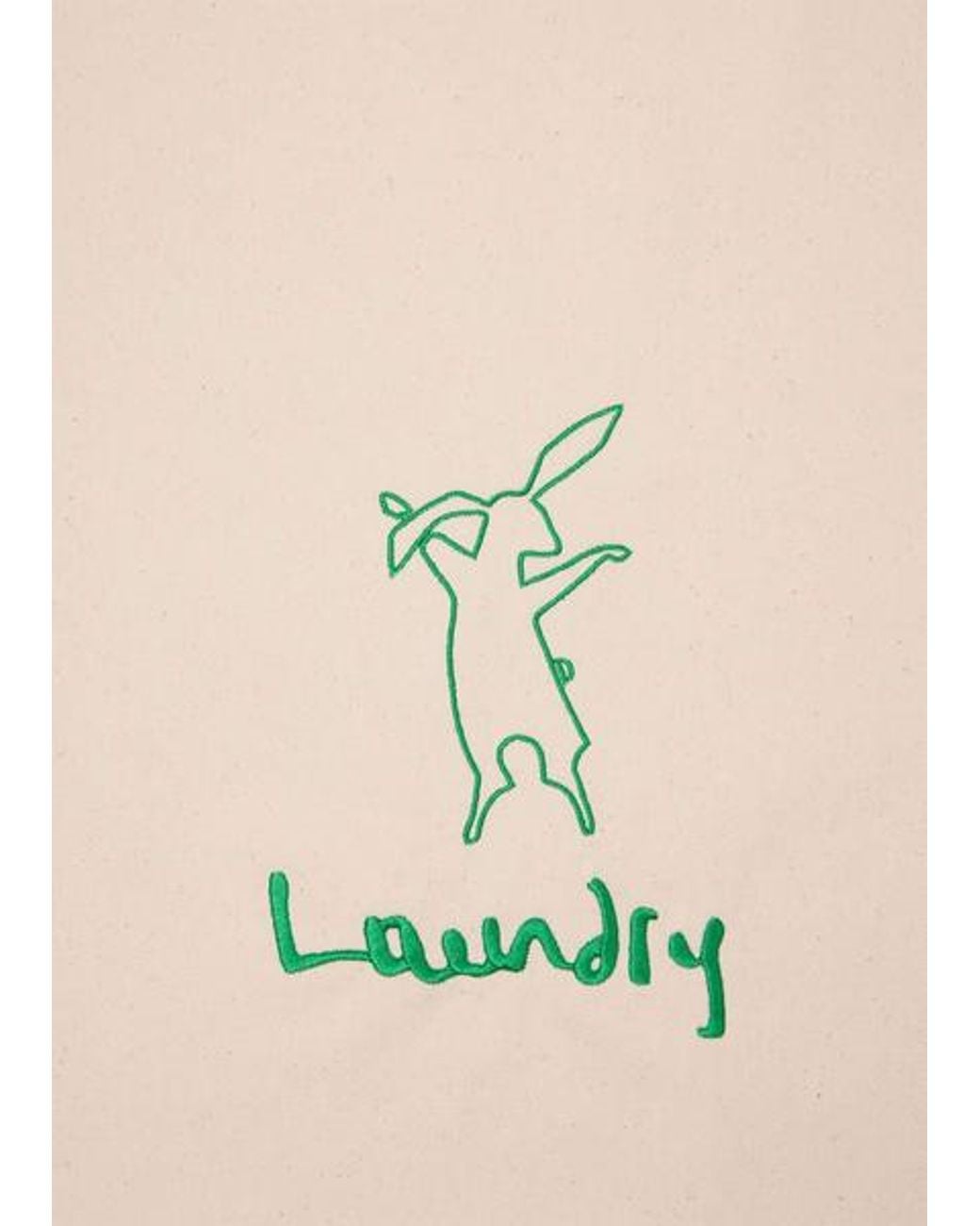 Paul Smith White Ecru Cotton Laundry Bag
