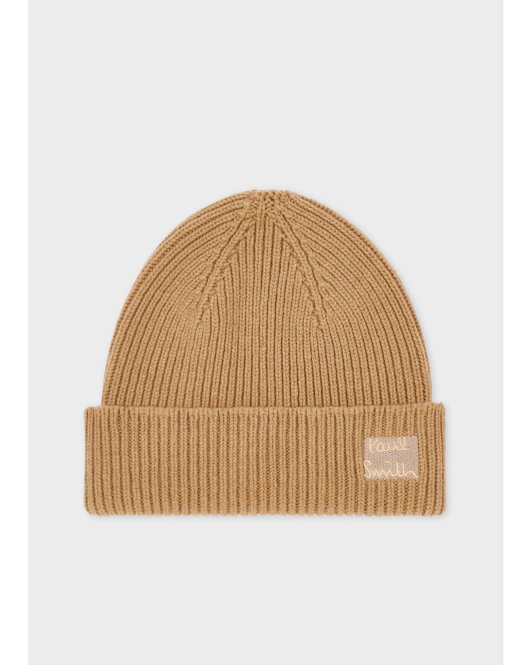 Paul Smith Natural Tan Cashmere-Blend Beanie for men