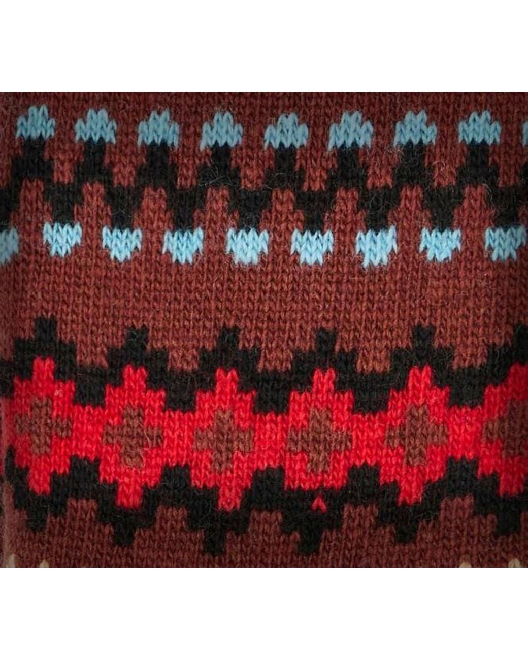 Paul Smith Red Wool-Blend Fair Isle Socks
