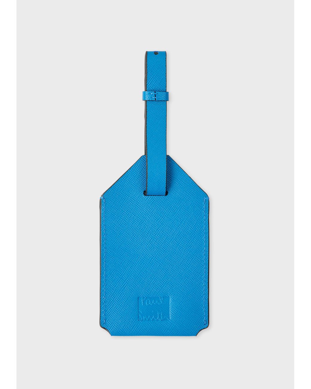 Paul Smith Blue Bright Leather Luggage Tag for men