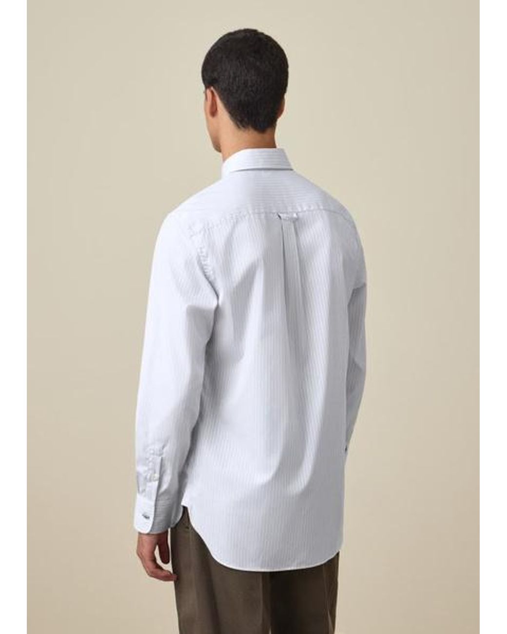 Paul Smith White Regular-Fit Stripe Button-Down Shirt for men