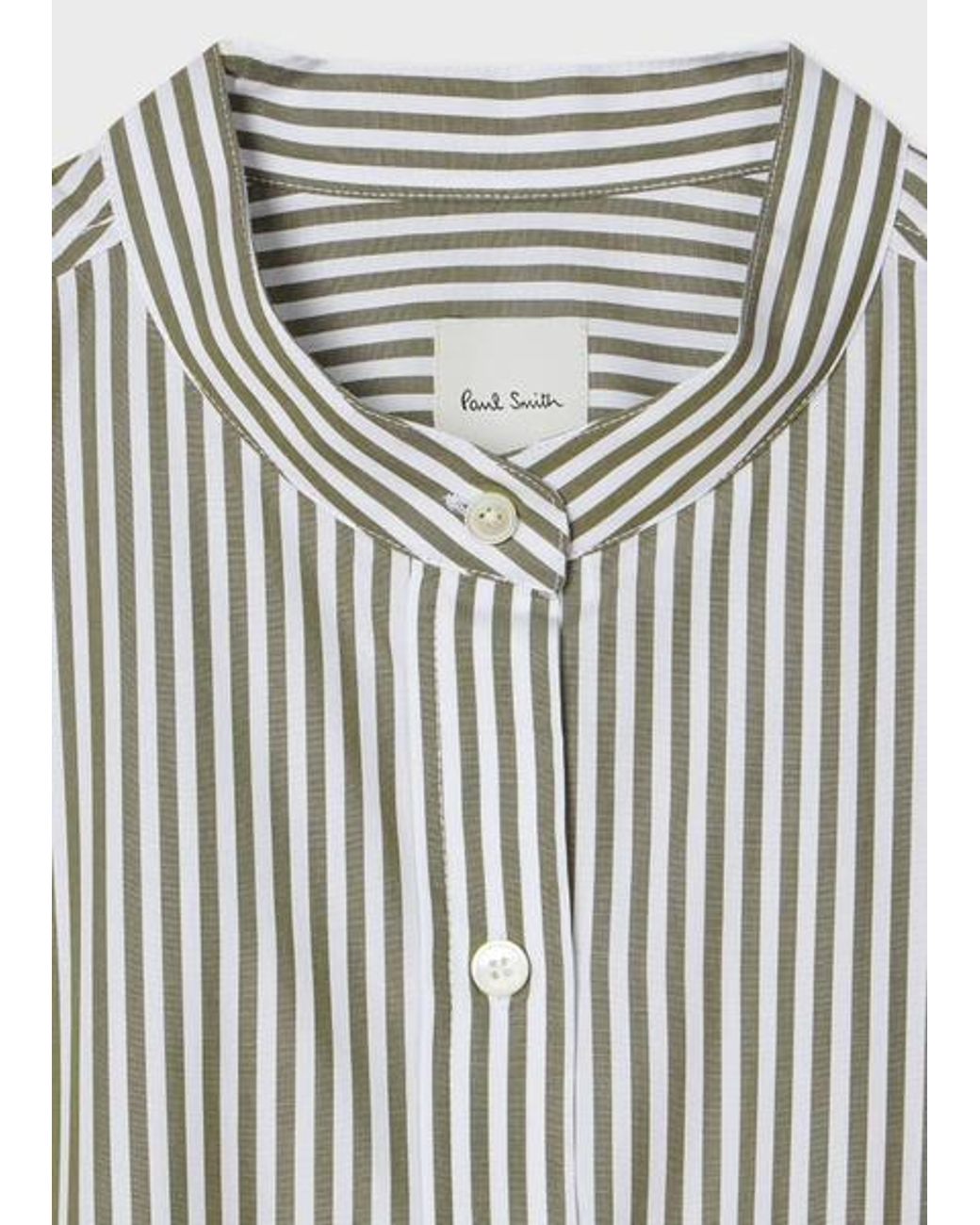 Paul Smith Gray Khaki Bengal Stripe Shirt