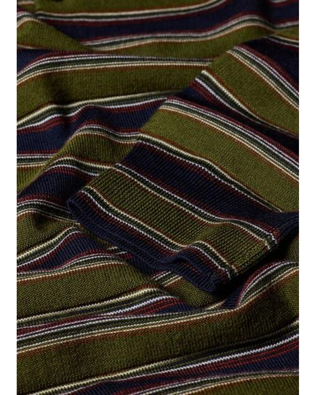 Paul Smith Black And Stripe Merino Polo Shirt for men