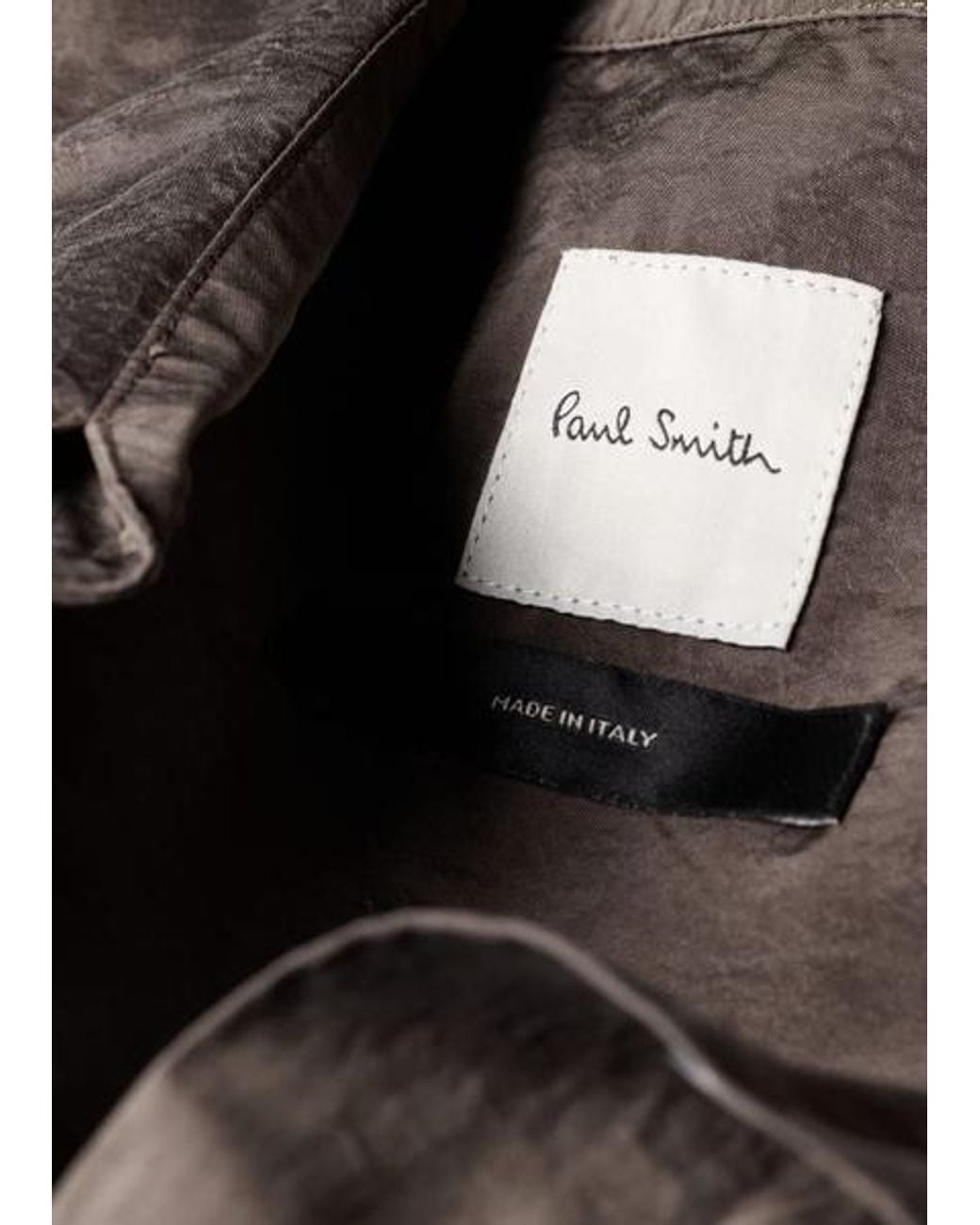 Paul Smith Brown Khaki Organza Utility Shirt