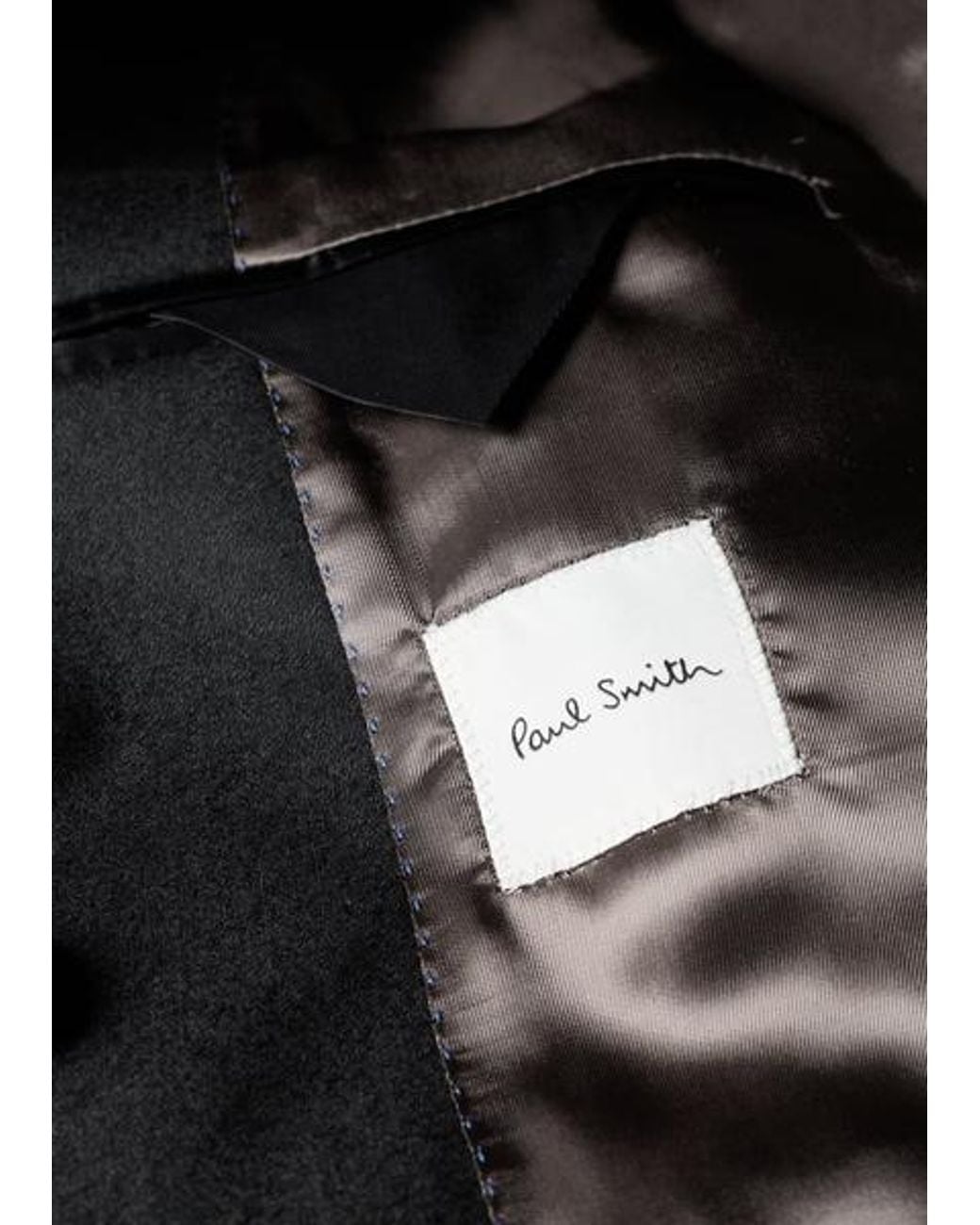 Paul Smith Black Wool-Blend Double-Breasted Jacket