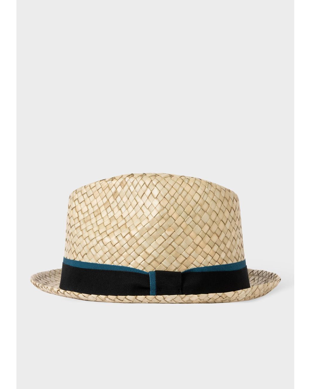 Paul Smith Tan Woven Trilby Straw Hat in Natural for Men | Lyst UK
