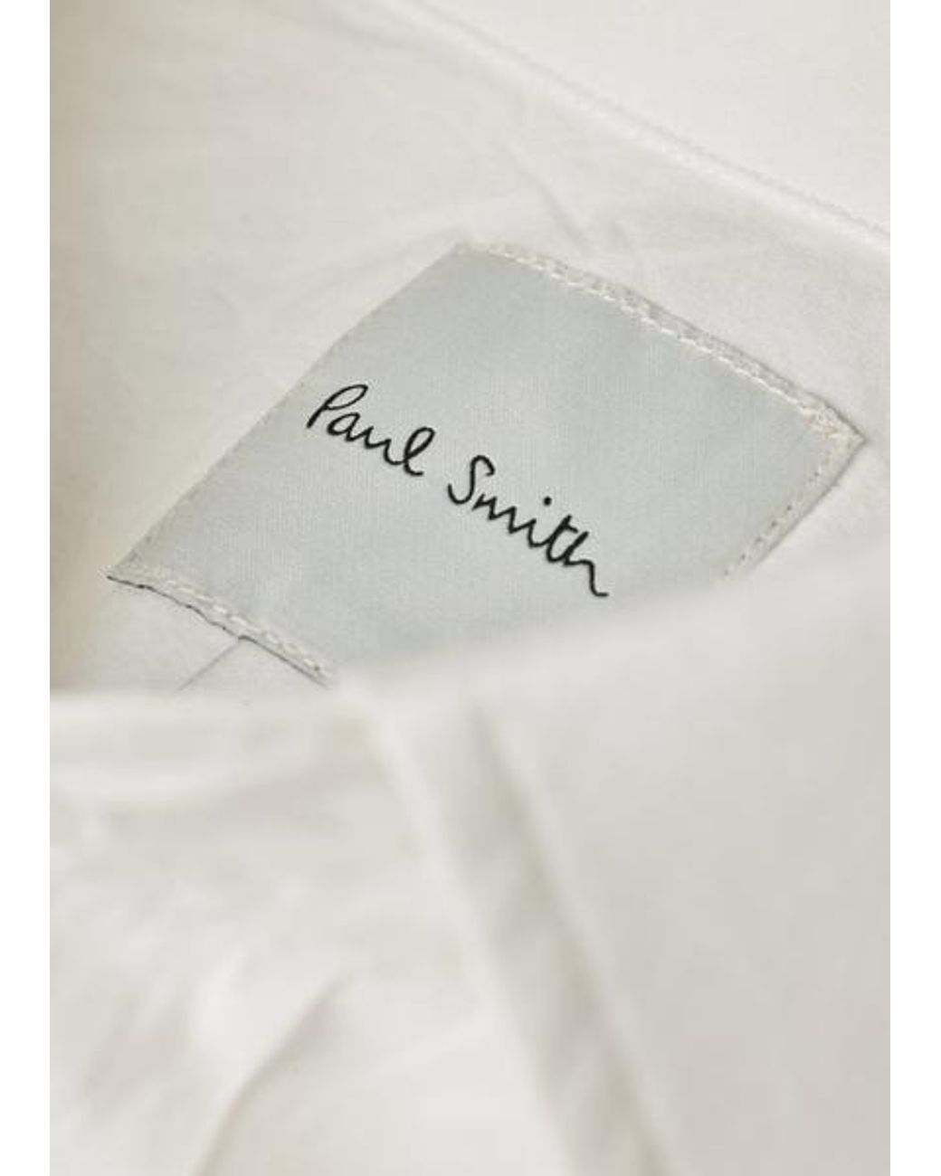 Paul Smith White Pleat-Front Cotton Shirt for men