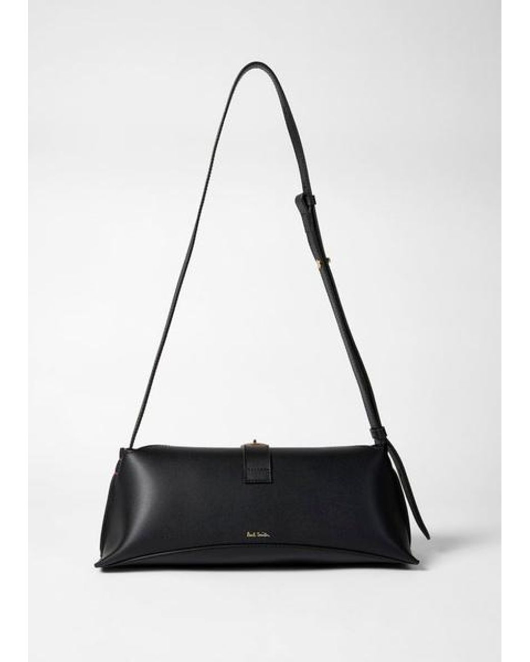 Paul Smith Black Leather Buckle Shoulder Bag