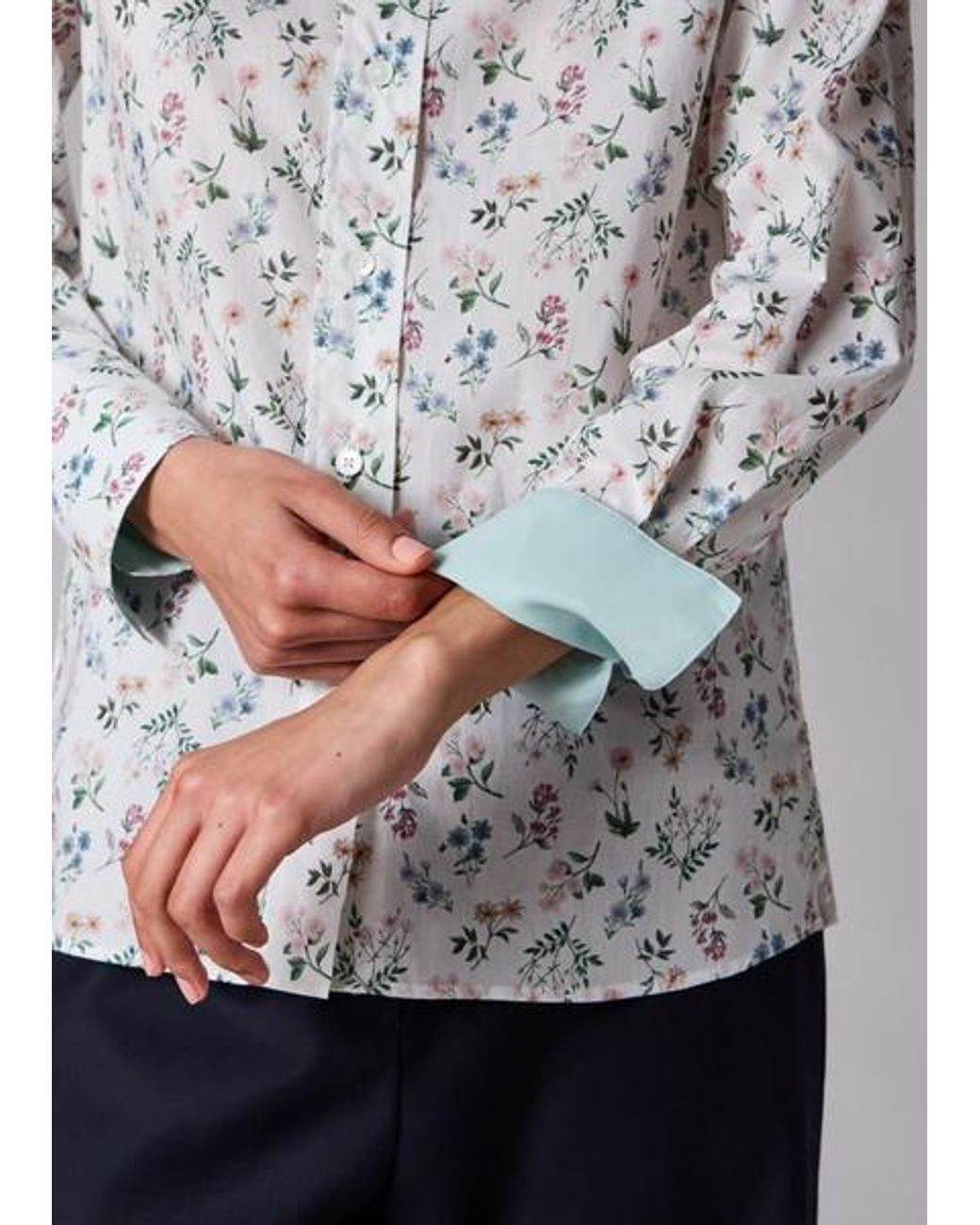 Paul Smith Gray 'Liberty Floral' Print Shirt