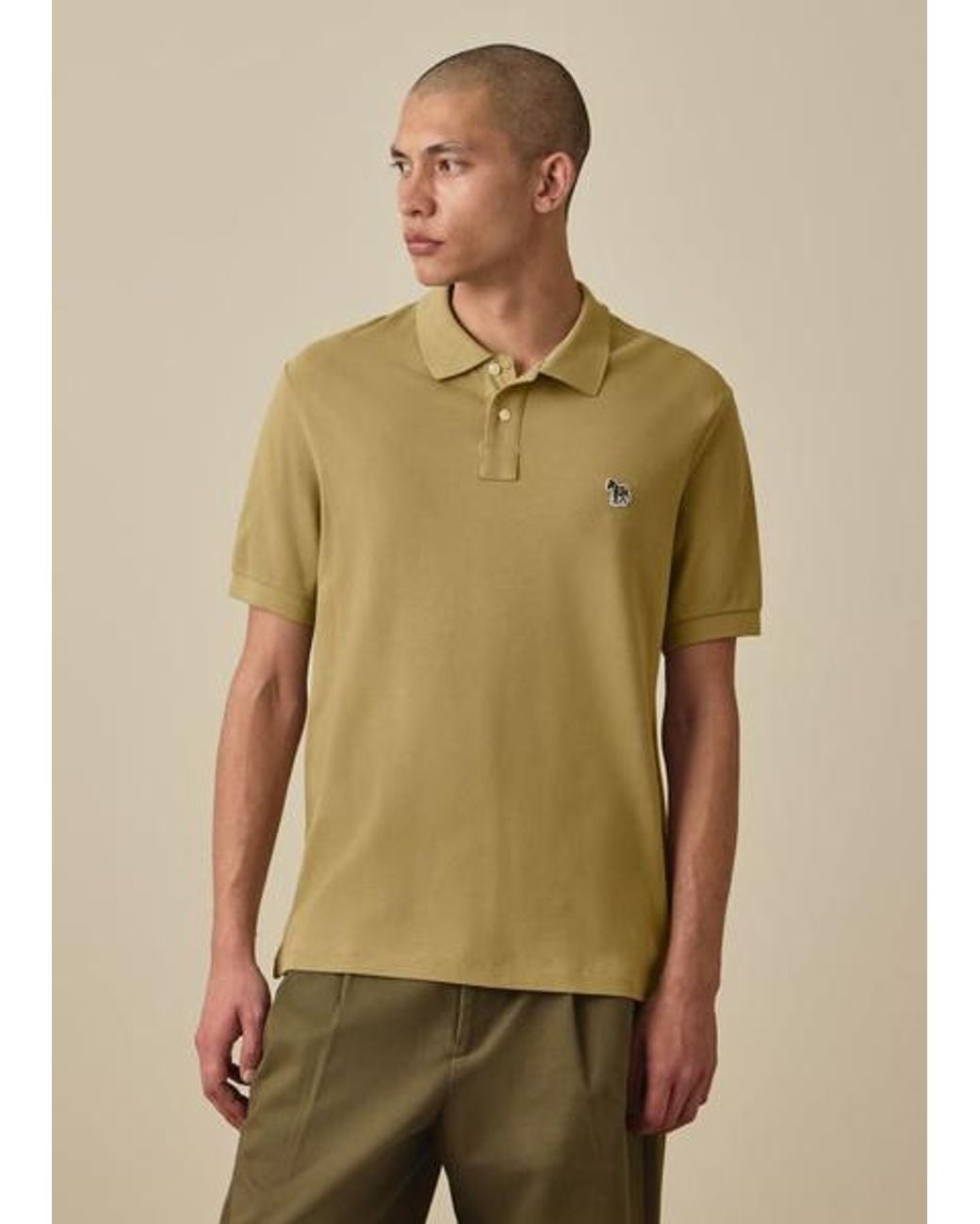 Paul Smith Green Organic Cotton Zebra Polo Shirt for men