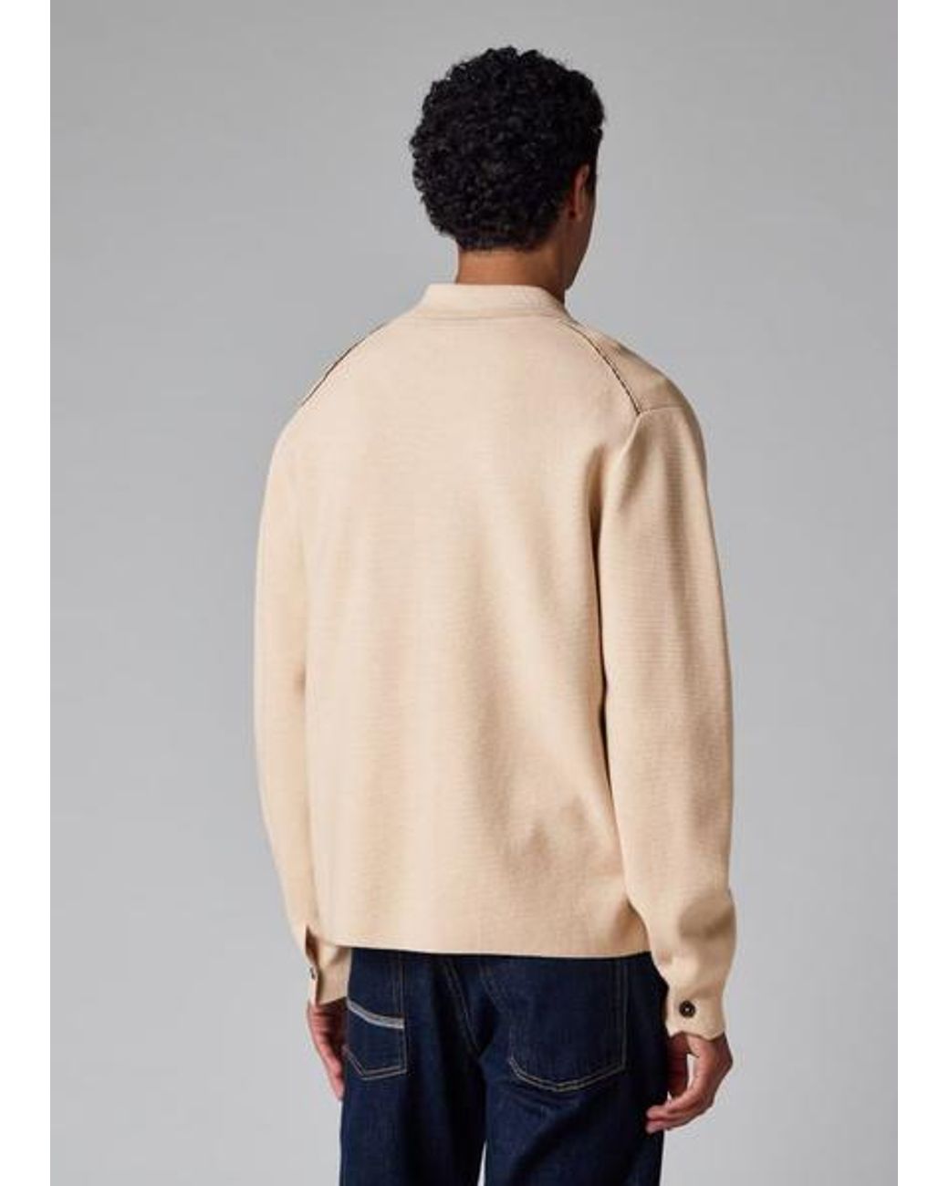 Paul Smith Natural Merino-Cotton Patch-Pocket Cardigan for men