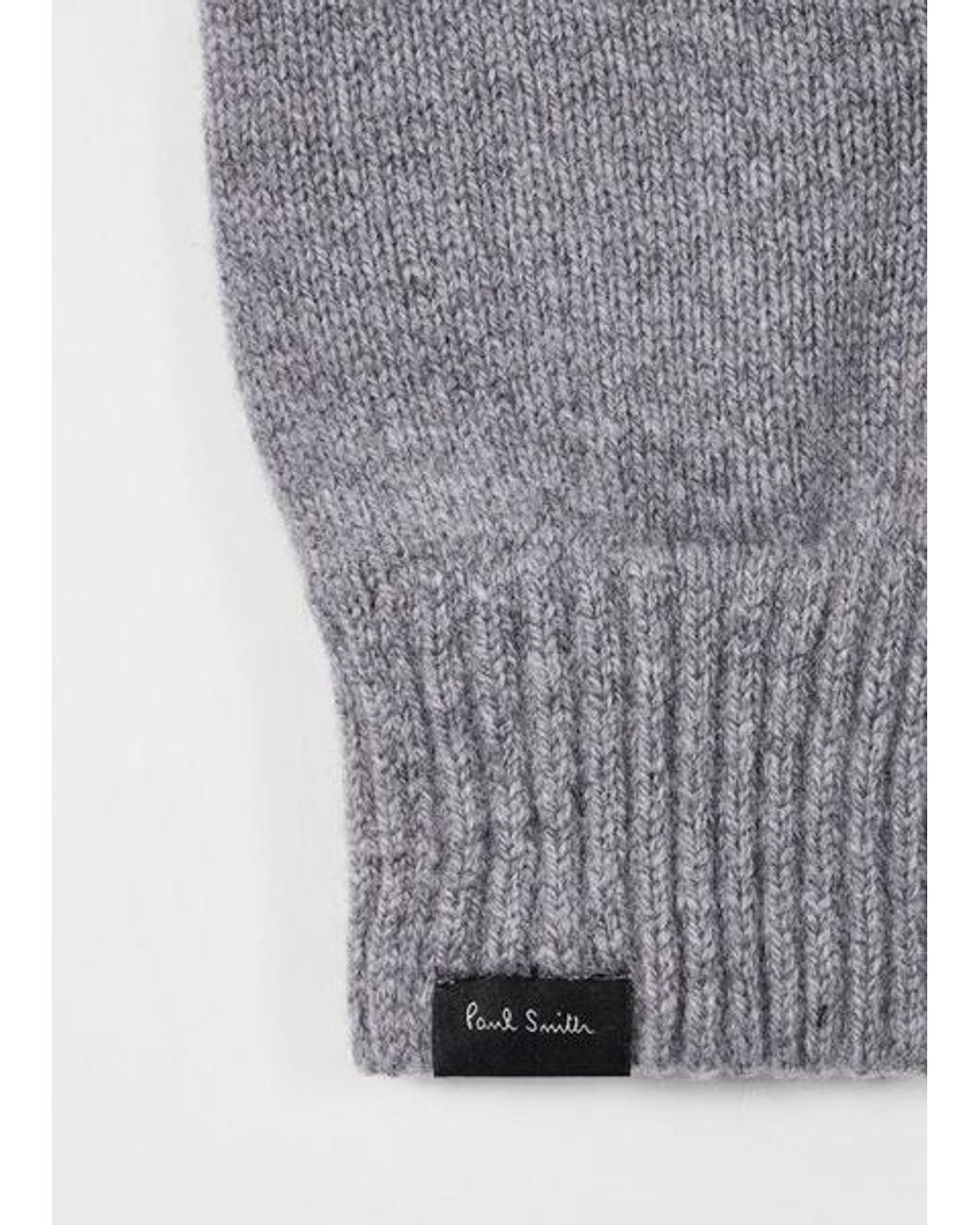 Paul Smith Gray Cashmere-Blend Gloves for men