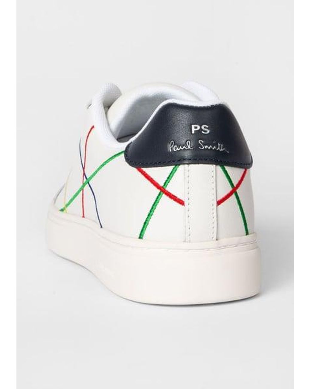 Paul Smith Mens Shoe Rex White Multi Abstract for men