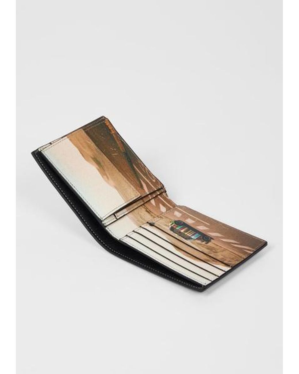 Paul Smith Natural 'Desert Mini' Interior Billfold And Coin Wallet for men