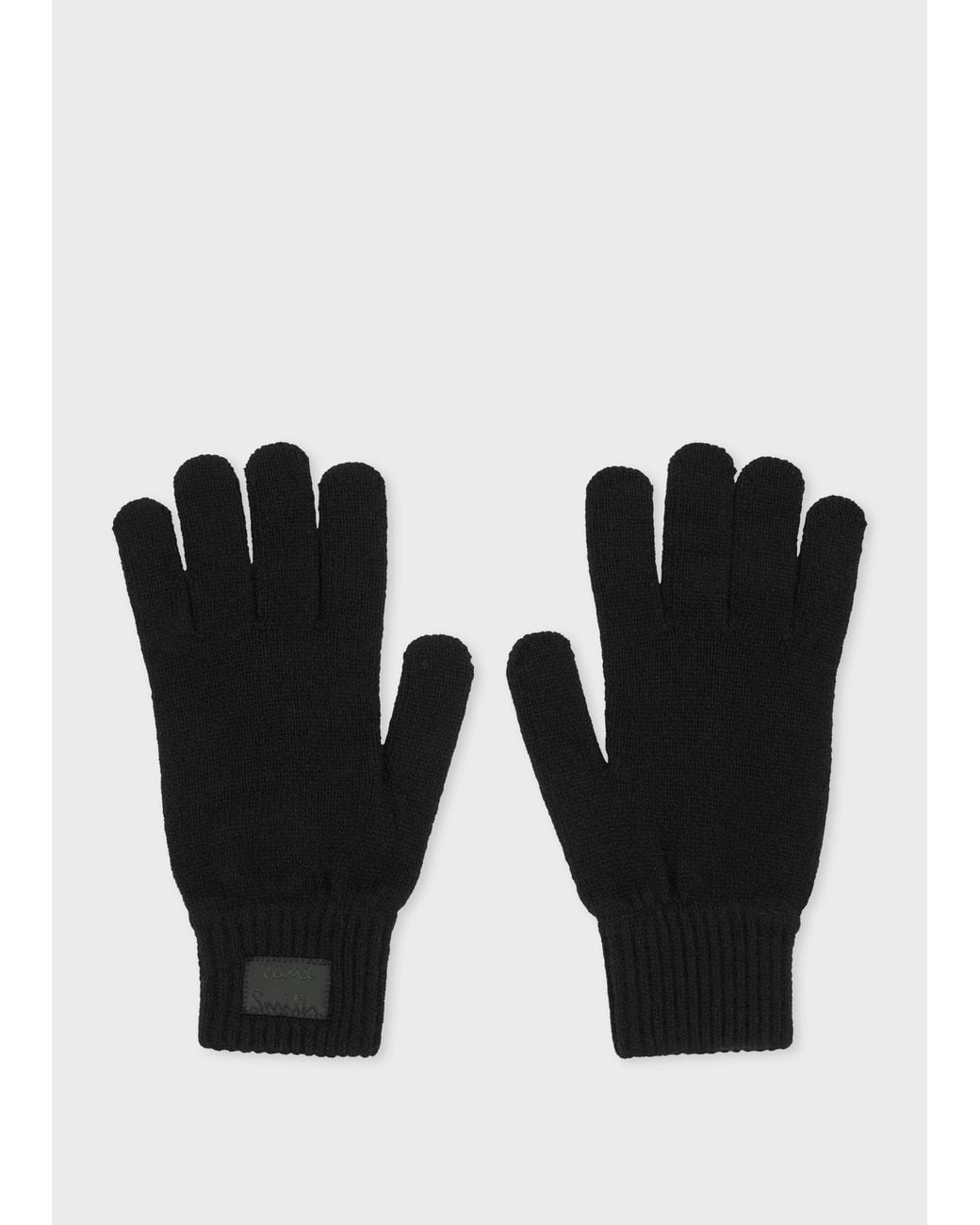 Paul Smith Black Cashmere-Blend Gloves for men