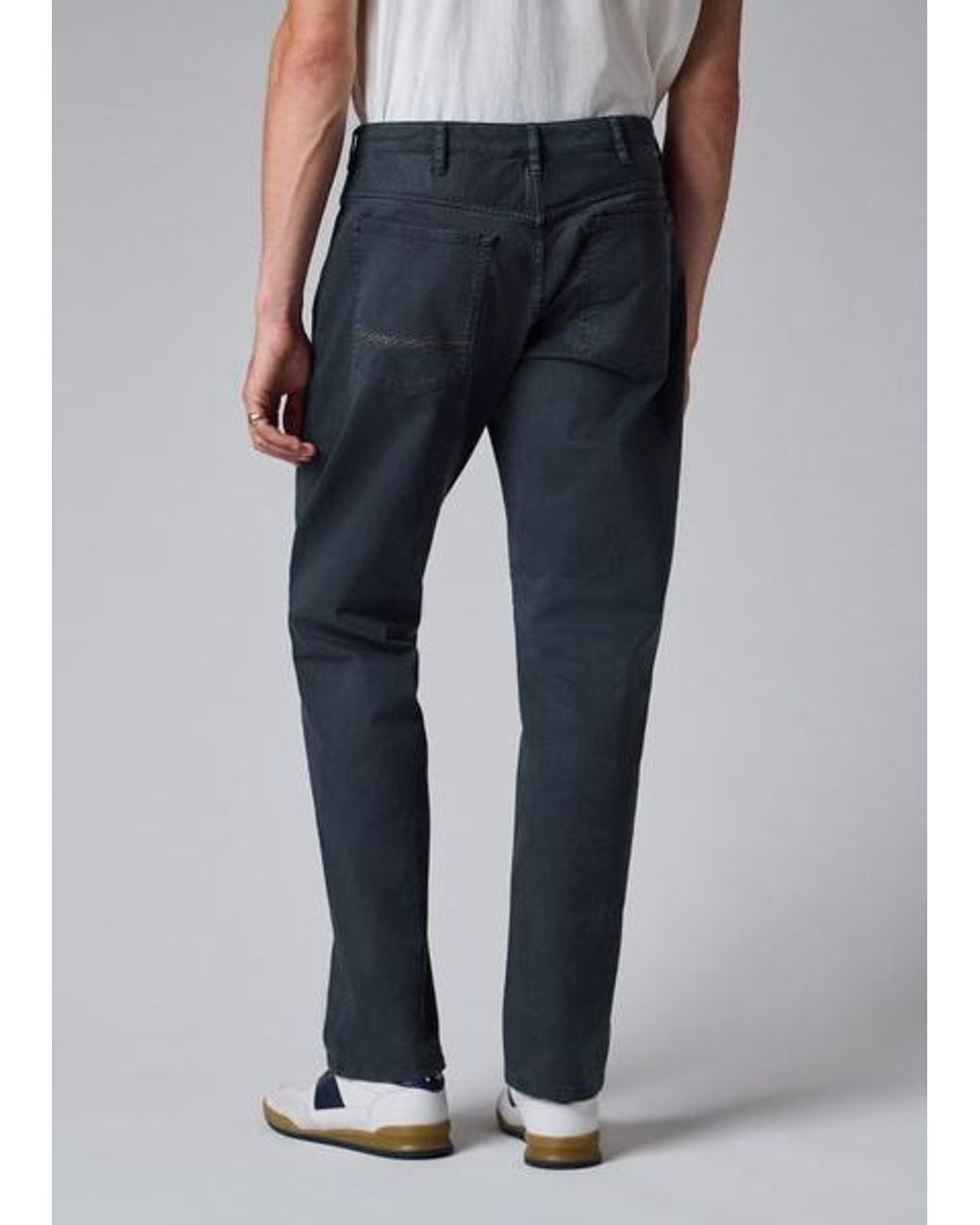 Paul Smith Blue Relaxed Tapered-Fit Cotton-Twill Trousers for men
