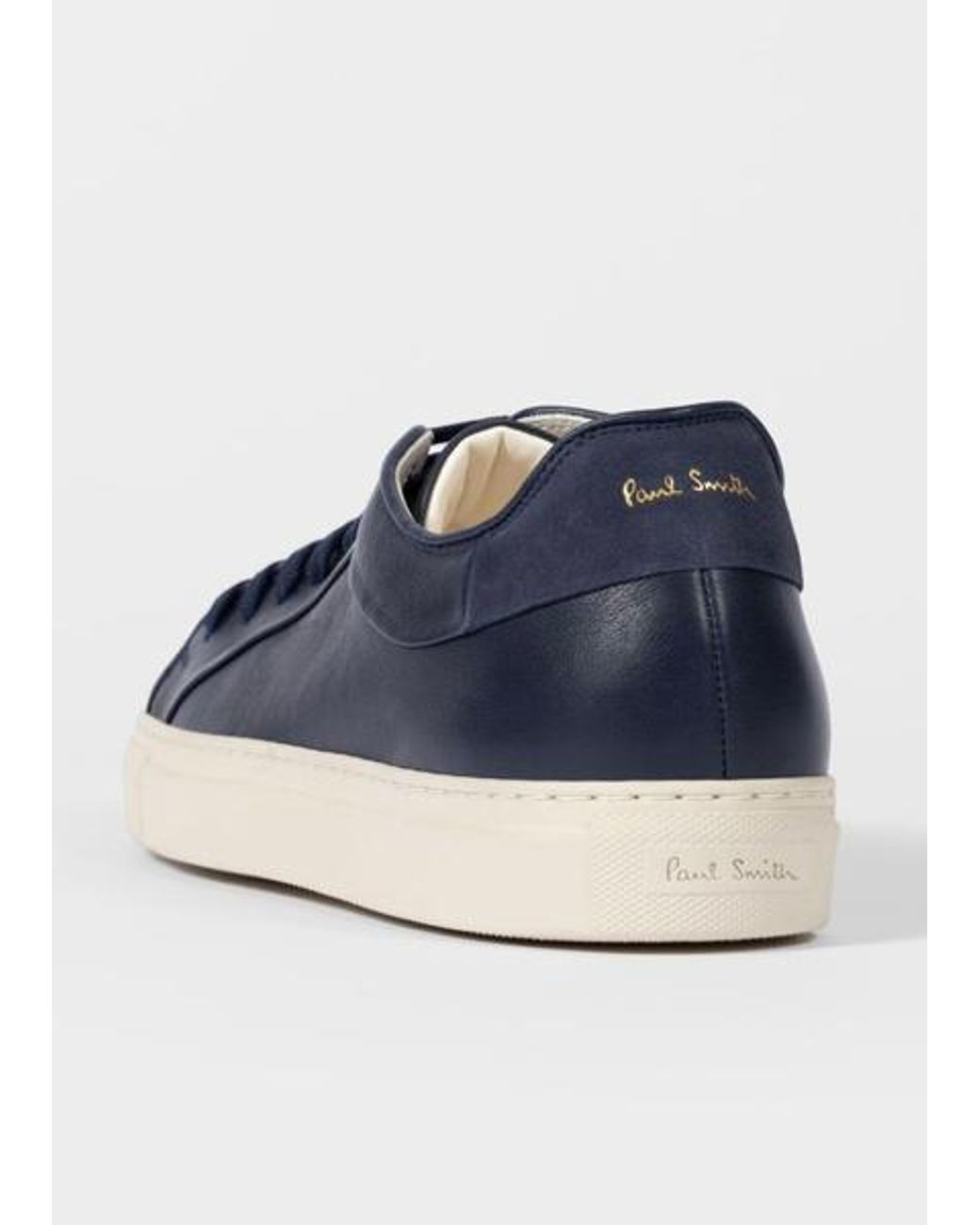 Paul Smith Blue Leather Navy Basso Sneakers for men