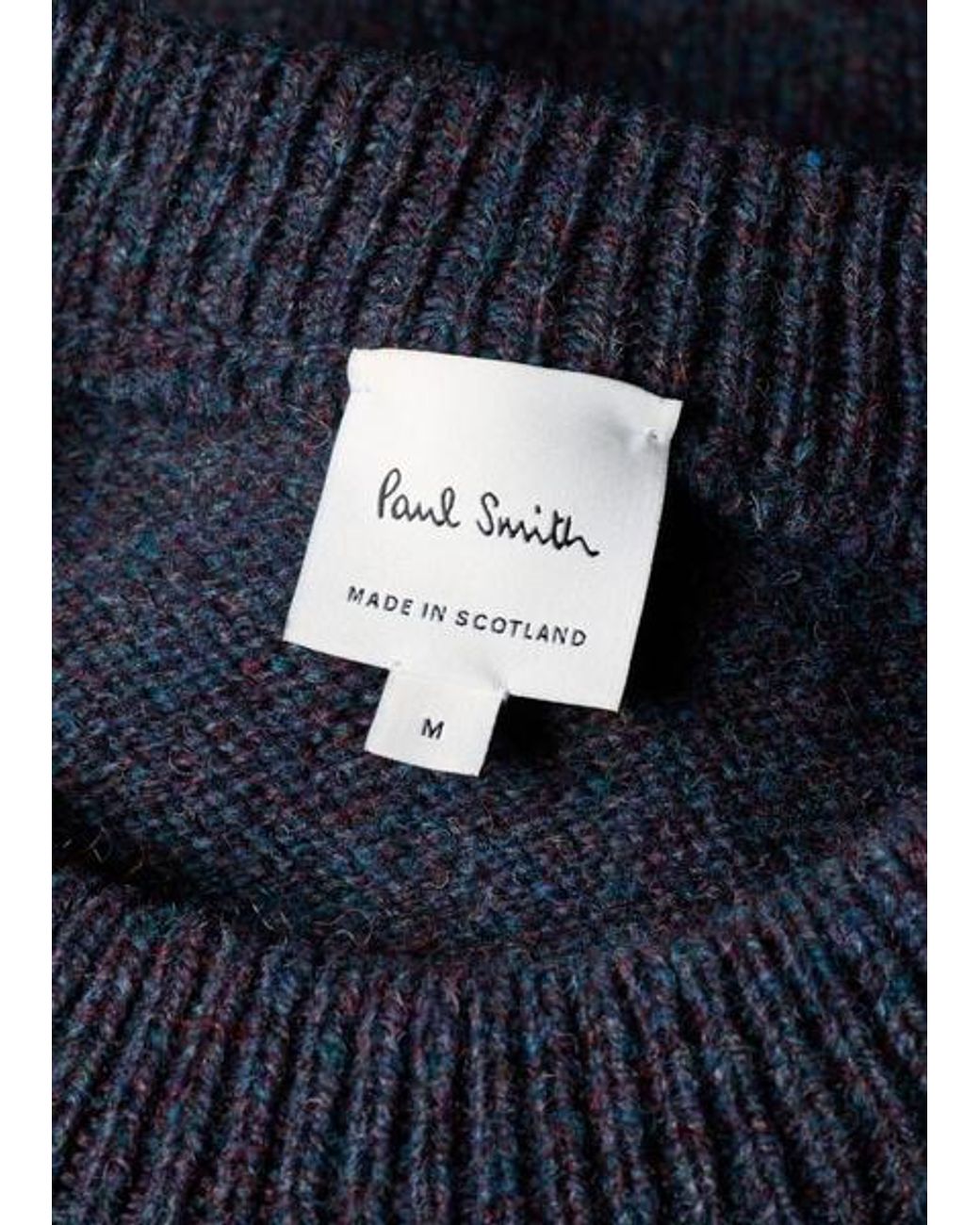 Paul Smith Blue Shetland Wool Argyle Sweater for men
