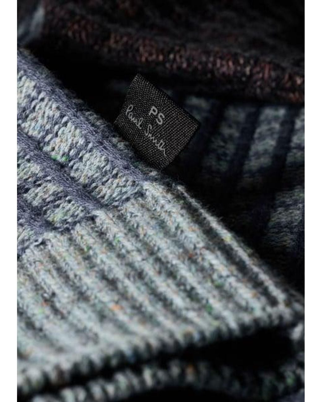 Paul Smith Blue And Cotton-Blend Zip Cardigan for men