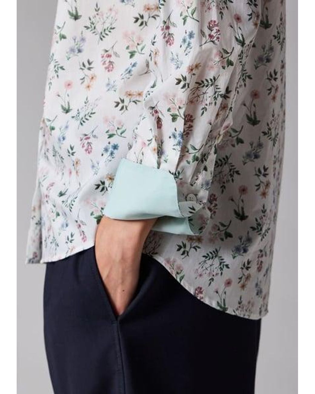 Paul Smith Gray 'Liberty Floral' Print Shirt