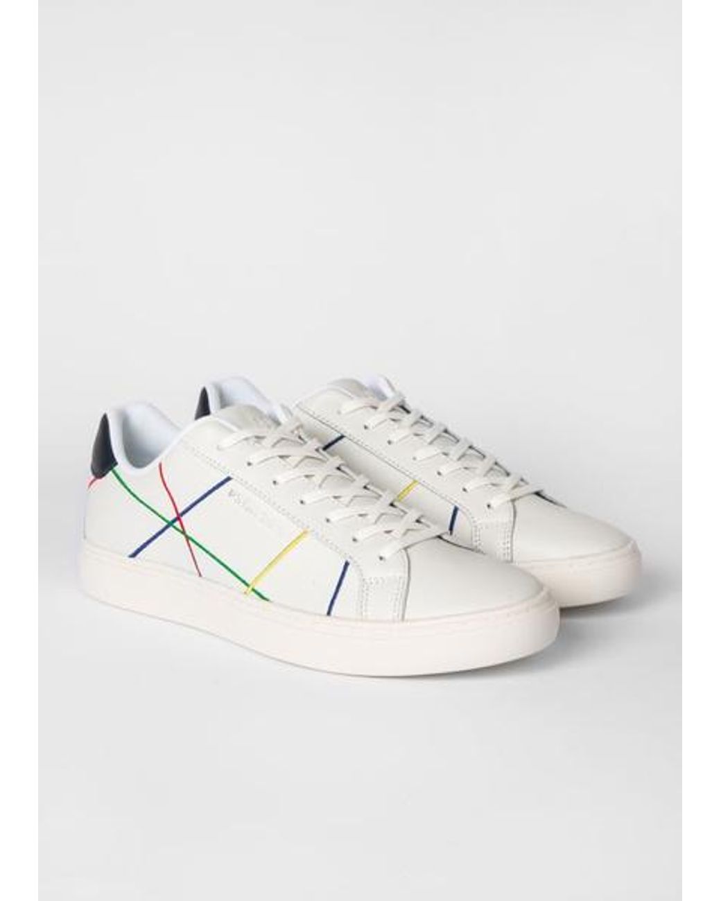Paul Smith Mens Shoe Rex White Multi Abstract for men