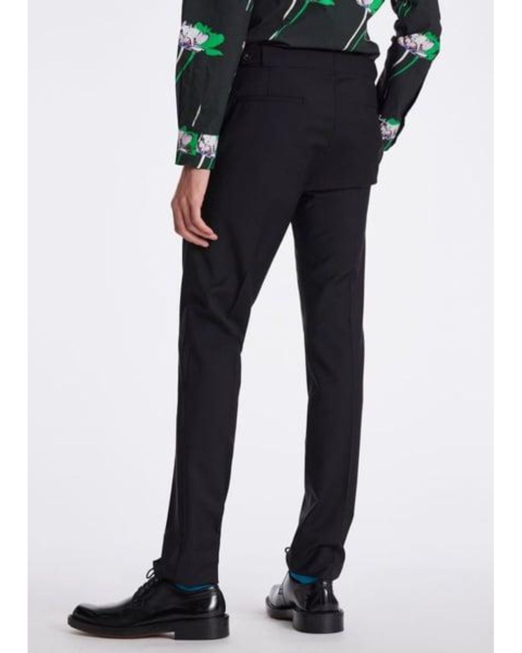 Paul Smith Blue Slim-Fit Wool-Mohair Evening Trousers for men