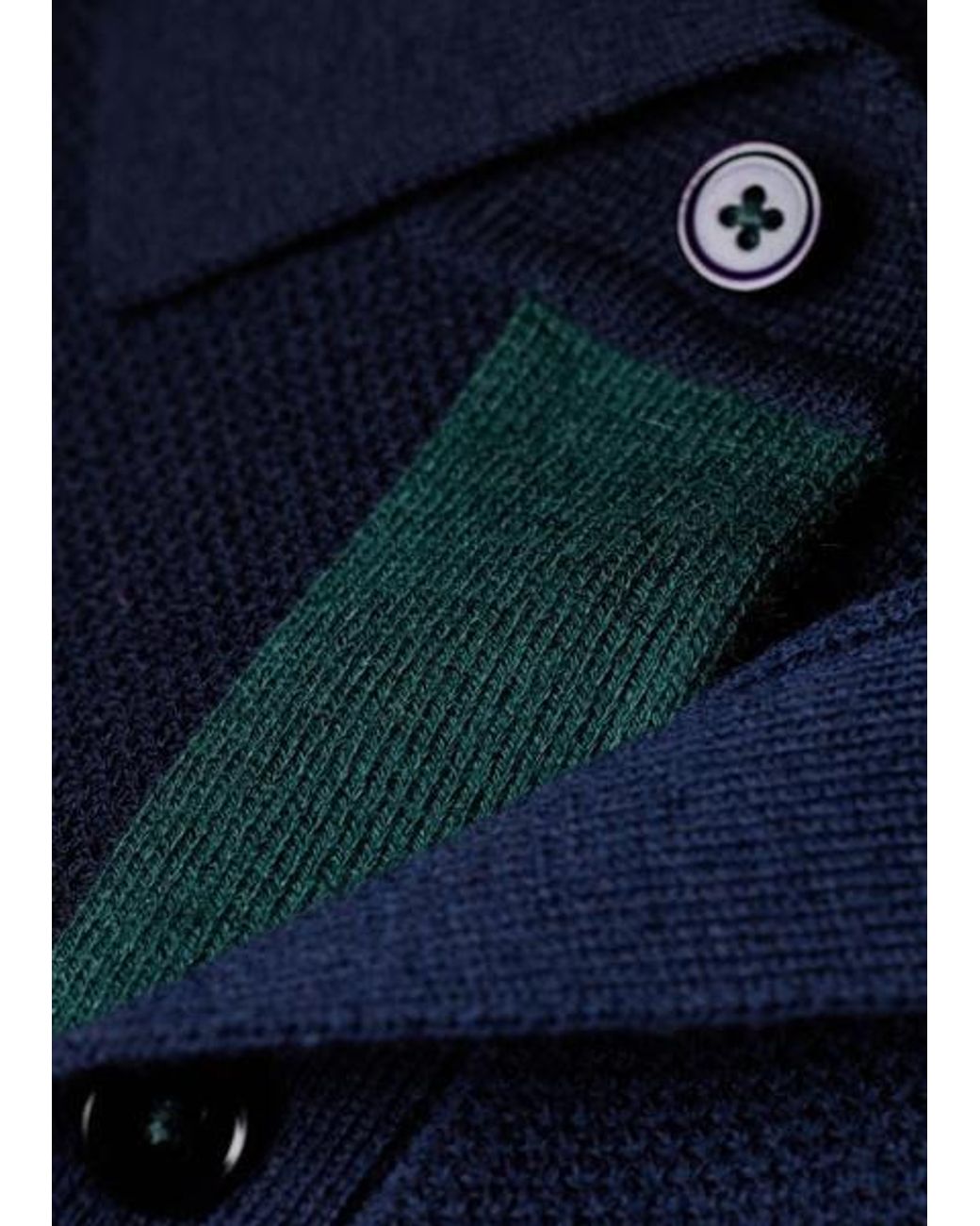 Paul Smith Blue Colour-Block Merino Wool Cardigan for men