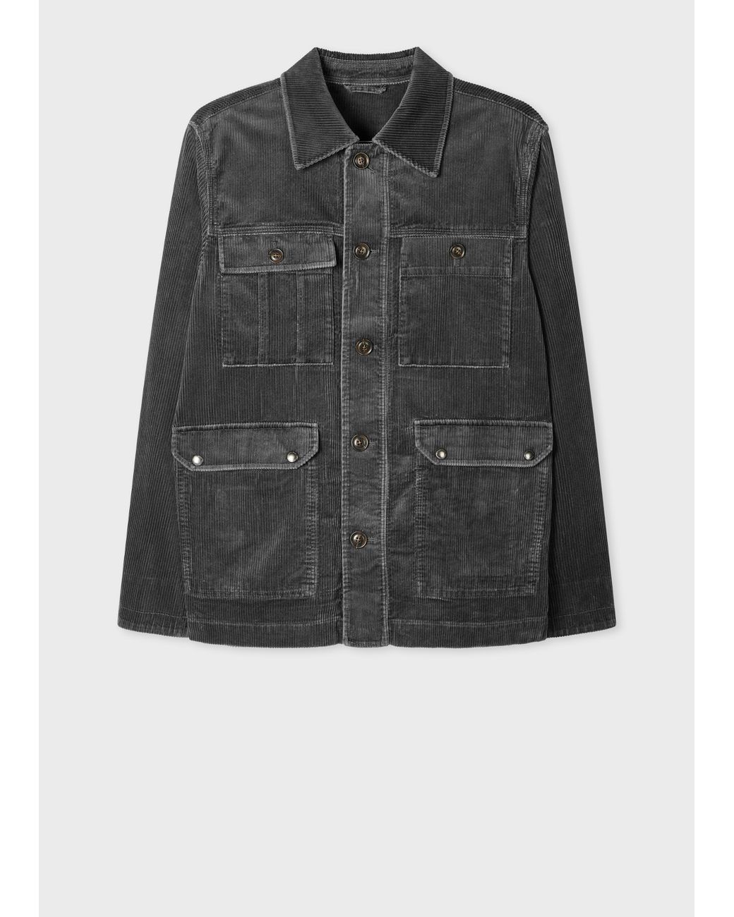 Paul Smith Black Corduroy Utility Jacket for men