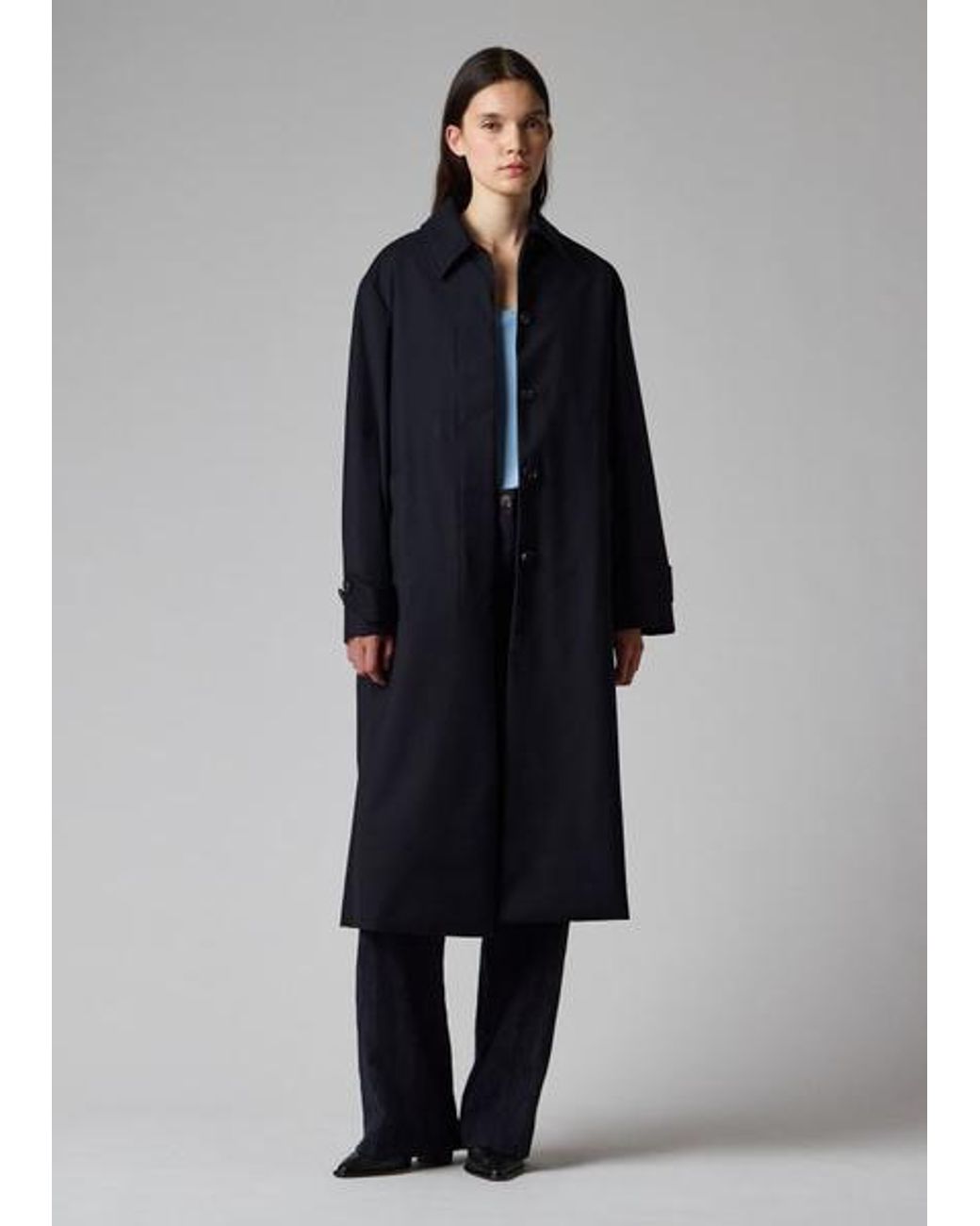 Paul Smith Blue 'Storm System' Wool Mac