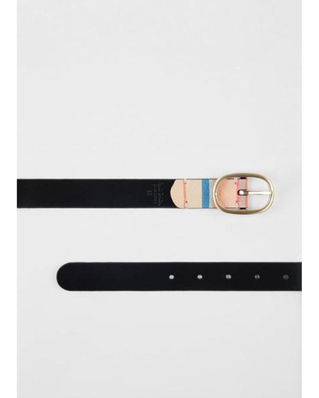 Paul Smith Multicolor 'Dusky Swirl' Reversible Leather Belt