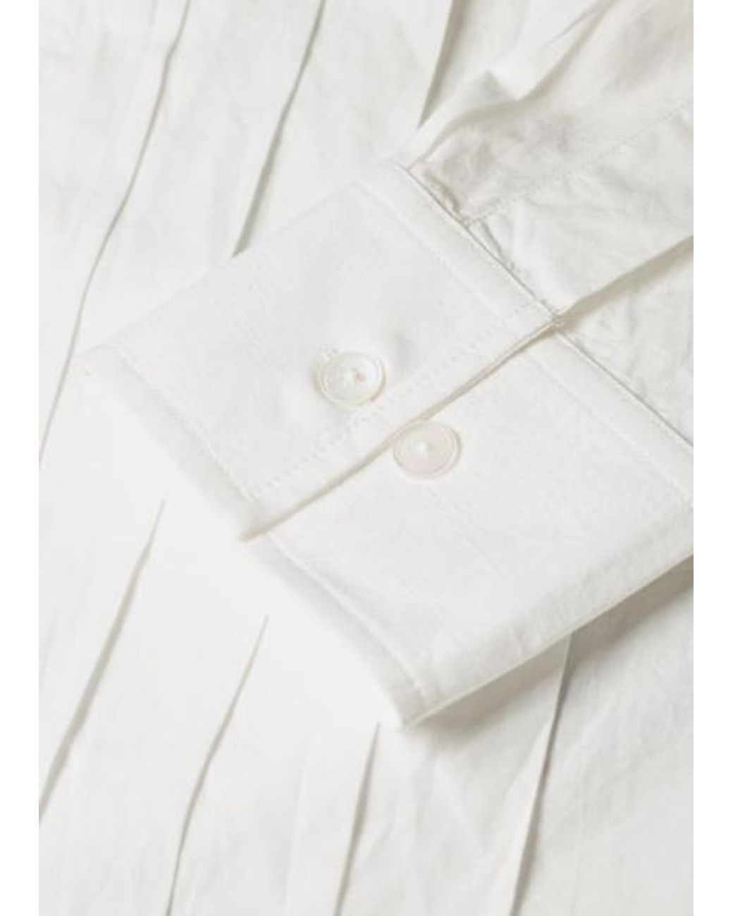Paul Smith White Pleat-Front Cotton Shirt for men