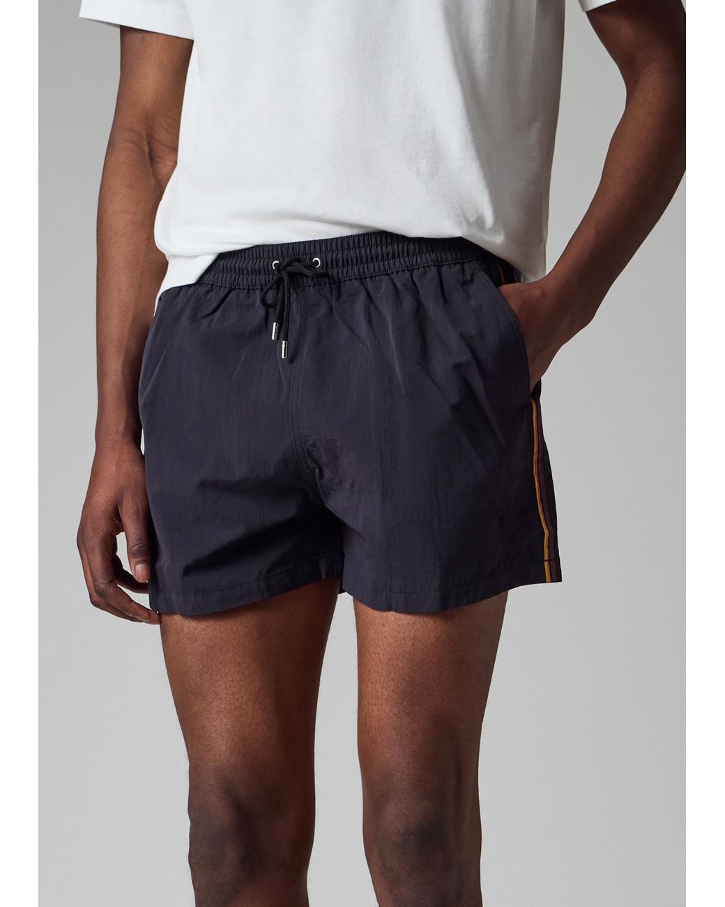 Paul Smith Black Zebra Logo Swim Shorts for men
