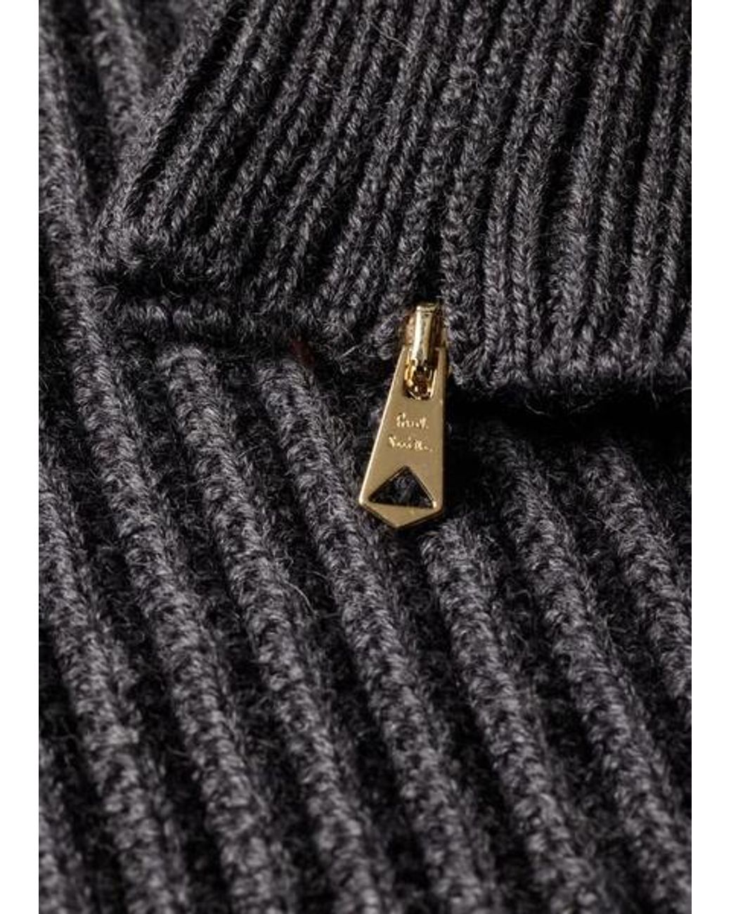 Paul Smith Black Chunky Zip Cardigan
