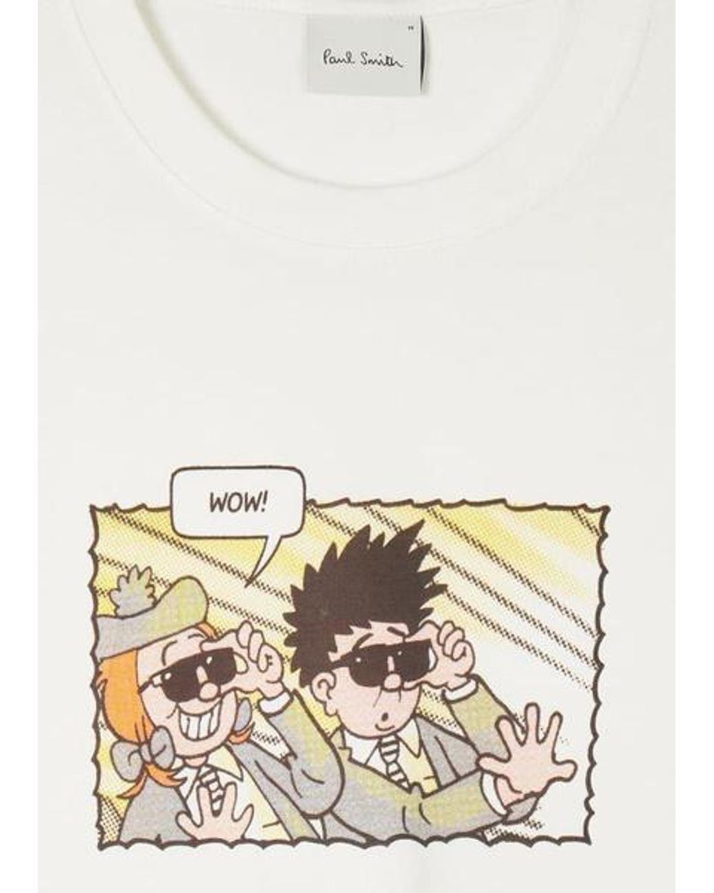 Paul Smith + Beano Natural 'Wow' Print T-Shirt for men