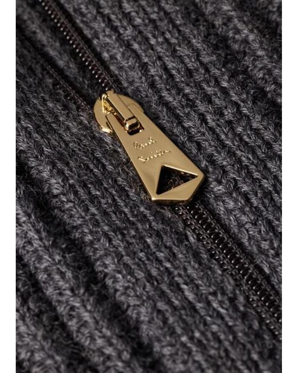 Paul Smith Black Chunky Zip Cardigan