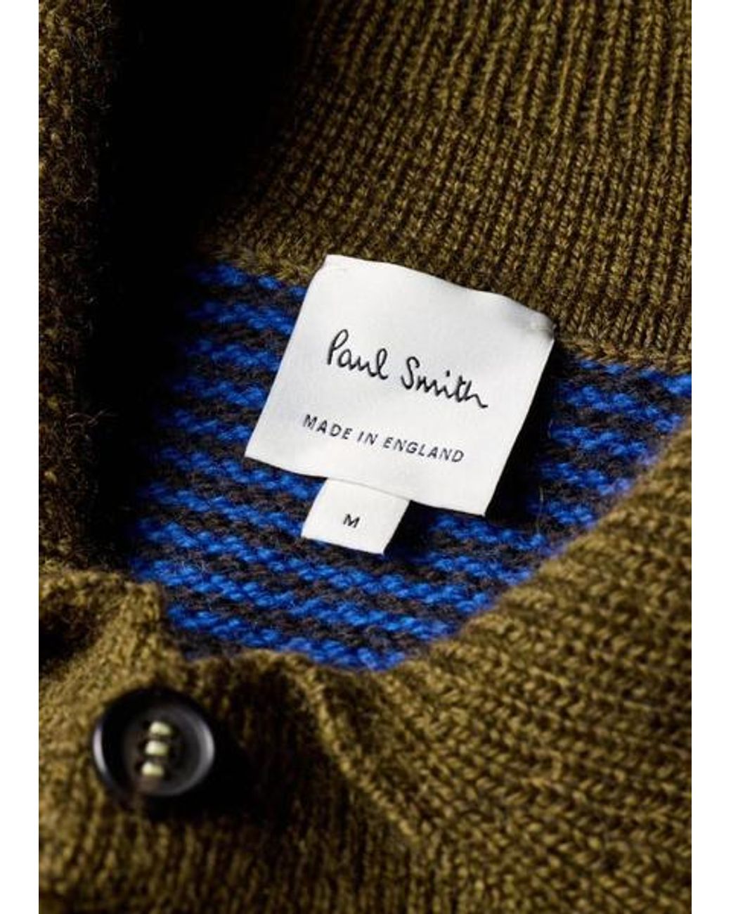 Paul Smith Blue Block Stripe Polo Sweater for men