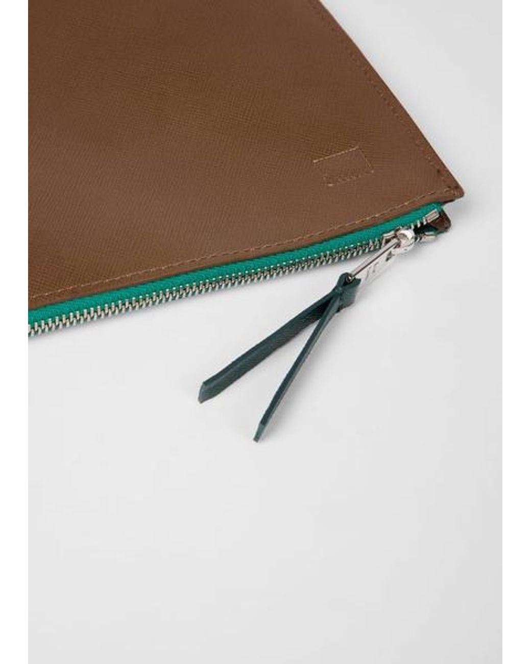 Paul Smith Brown Two-Tone Zip Travel Pouch for men