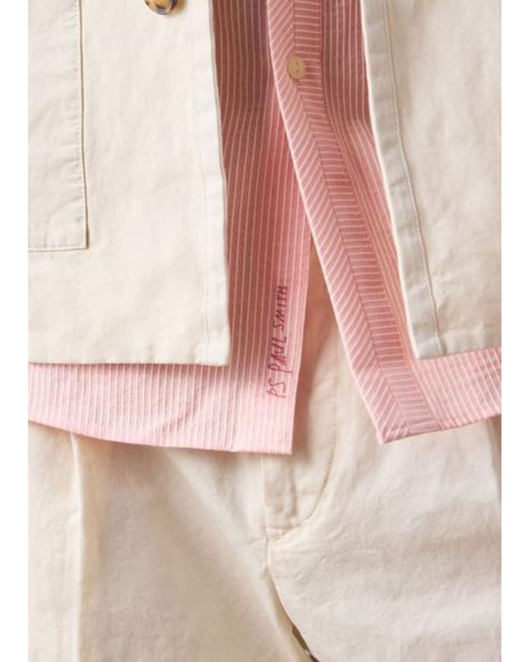 Paul Smith Blue Regular-Fit Textured-Stripe Shirt for men