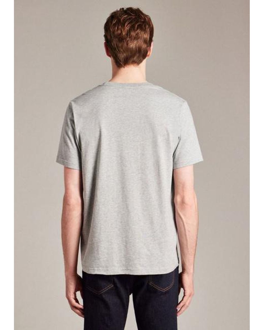 Paul Smith Gray Marl Cotton Zebra Logo T-Shirt for men