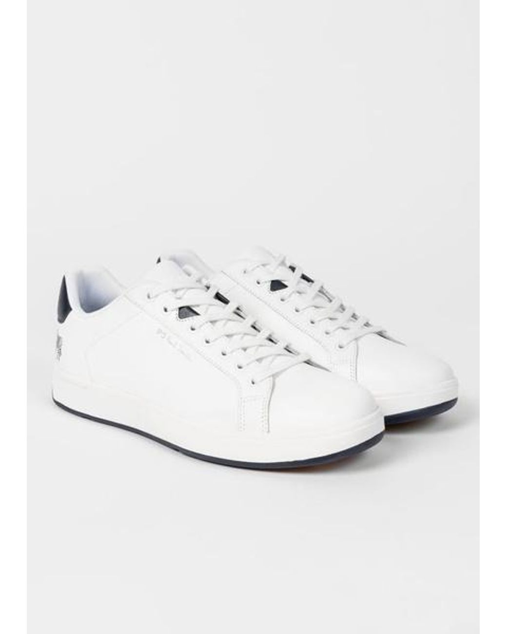 Paul Smith White Leather 'Albany' 'Zebra' Trainers for men