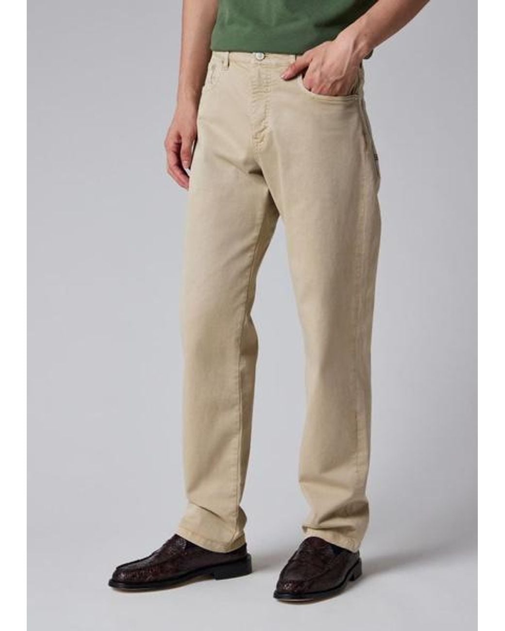 Paul Smith Blue Relaxed Tapered-Fit Cotton-Twill Trousers for men